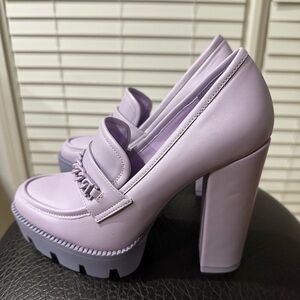 Elegant Lavender High Heel Loafers! Now These Are The Life Of The Part!Size 7 💜